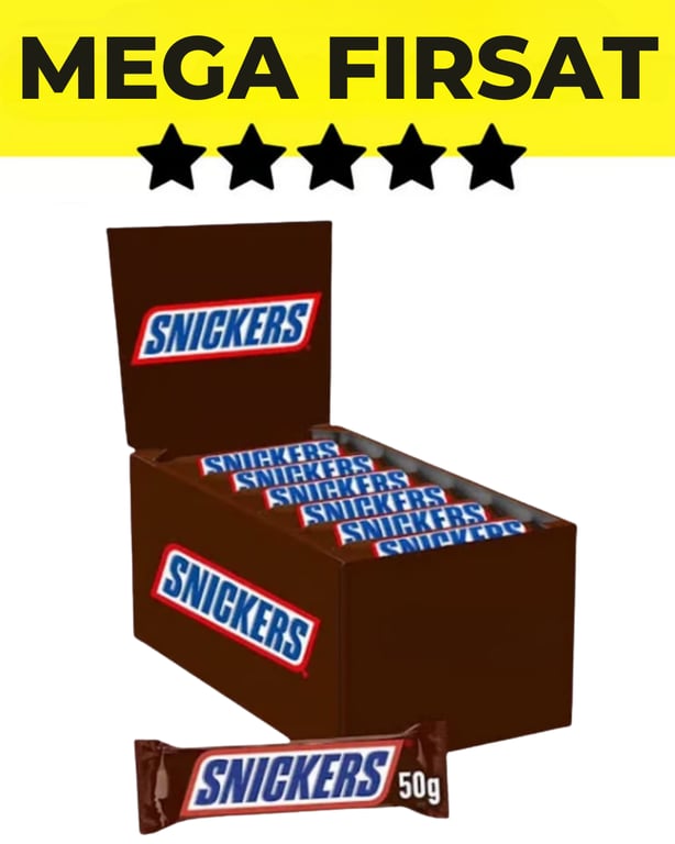 Snickers Original Milk Chocolate Candy Bar - 24 Count Pack, 50g Each - Aladdin Business