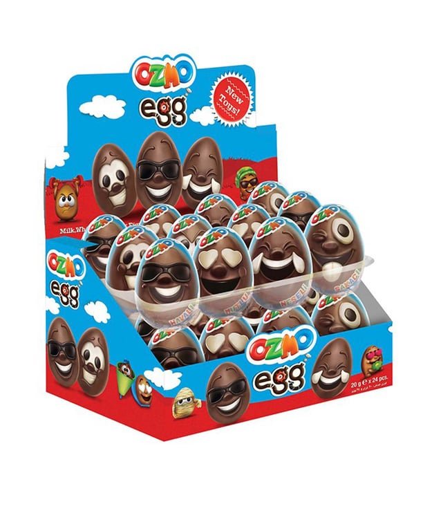 Solen Ozmo Egg Heads Fun Chocolate Candy - 20g Turkish Treat - Aladdin Business