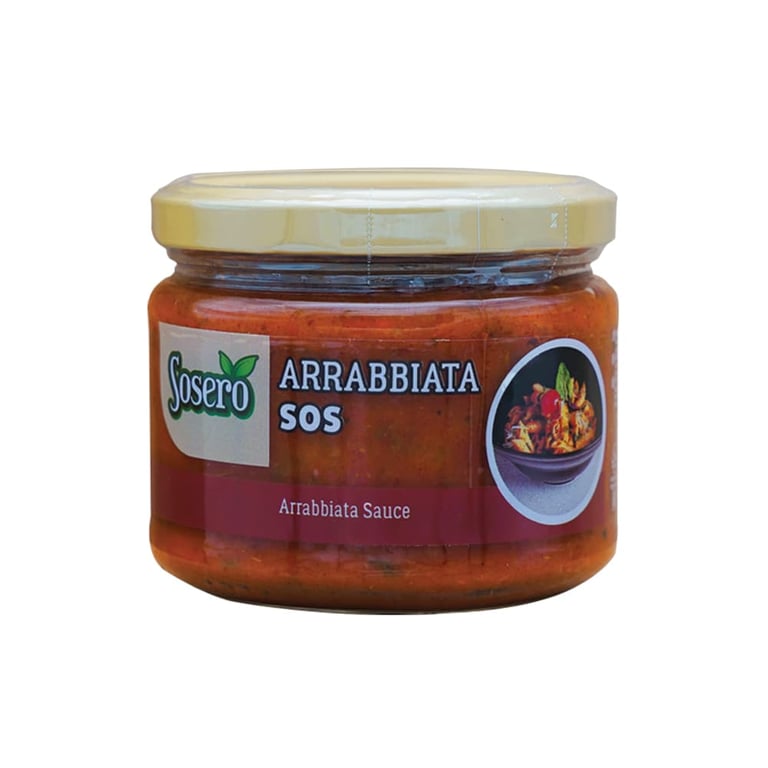 Sosero Spicy Arrabiata Pasta Sauce, Authentic Italian Flavor - 300g Jar - Aladdin Business