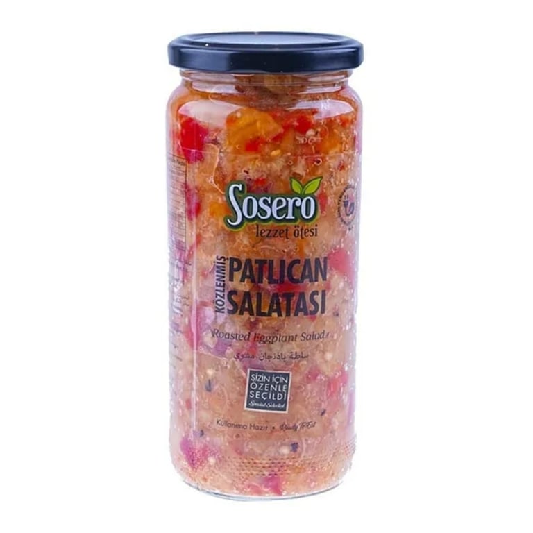 Sosero Turkish Eggplant Salad 435g Jar - Authentic Mediterranean Mezze Dip & Spread - Aladdin Business