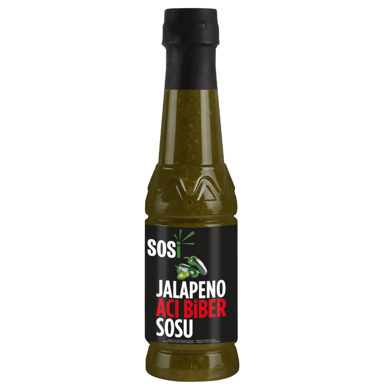 Sosi Spicy Jalapeno Pepper Sauce with Chili Flakes - Authentic Turkish Flavor 350ml - Aladdin Business