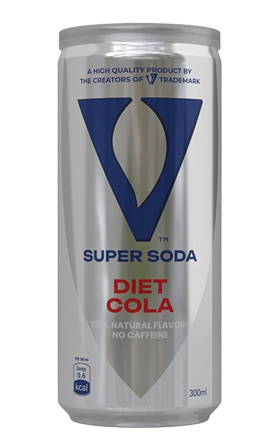 Super Soda Diet Cola | Caffeine - Free & Low Calorie | 100% Natural Flavors | 8.4 fl oz (250ml) Cans - Wholesale Case of 24 - Aladdin Business