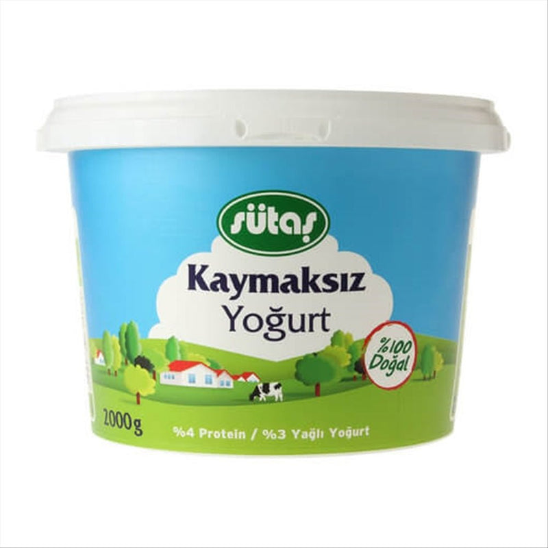 Sutas Authentic Turkish Plain Yogurt - Cream - Free 2 kg Tub - Aladdin Business