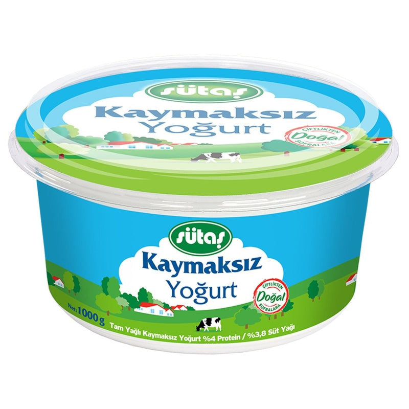 Sutas Authentic Turkish Plain Yogurt - Creamy & Homogenized 1 kg - Aladdin Business