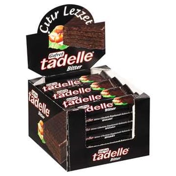 Tadelle Dark Chocolate Wafer Bars - 28 Count Box of Turkish Delights - Aladdin Business