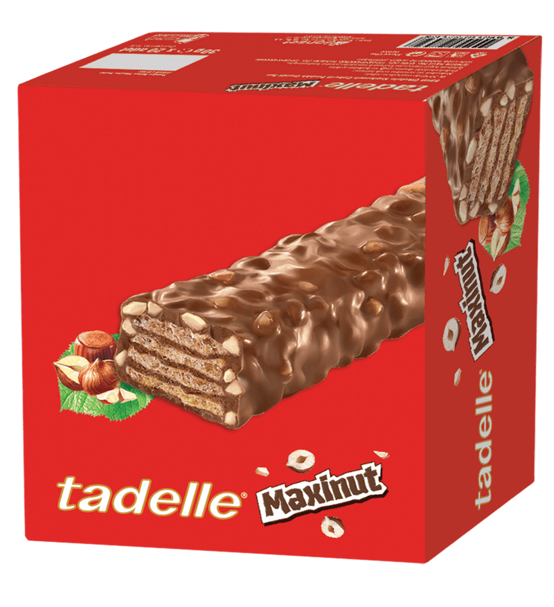 TADELLE Maxinut Chocolate Coated Wafer Bars - 20 Count - Aladdin Business