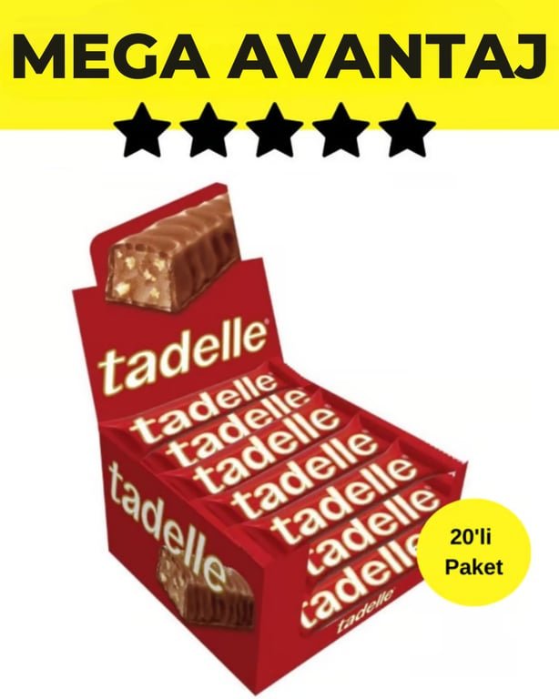 Tadelle Turkish Hazelnut Milk Chocolate Bars - 20 x 30g Pack - Aladdin Business