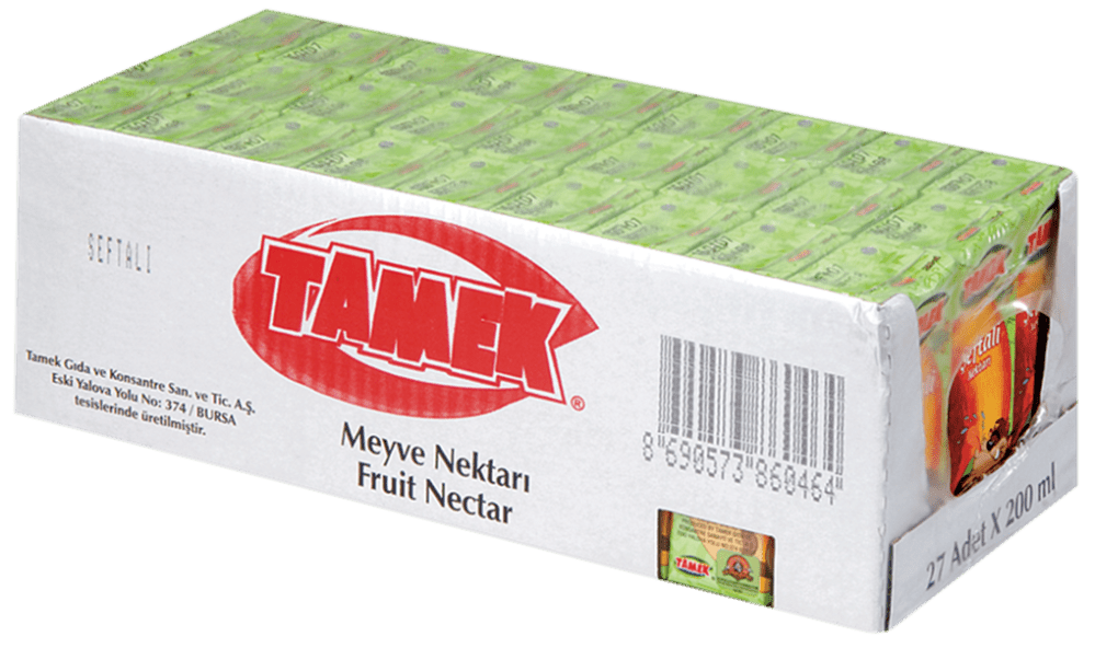 Tamek Peach Nectar Drink - Refreshing 200ml Single Serve - Aladdin Business