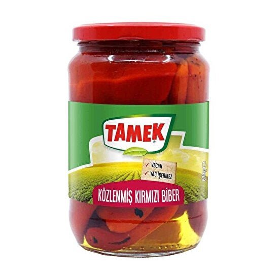 Tamek Roasted Red Peppers Jar, 670g - Authentic Turkish Delicacy - Aladdin Business