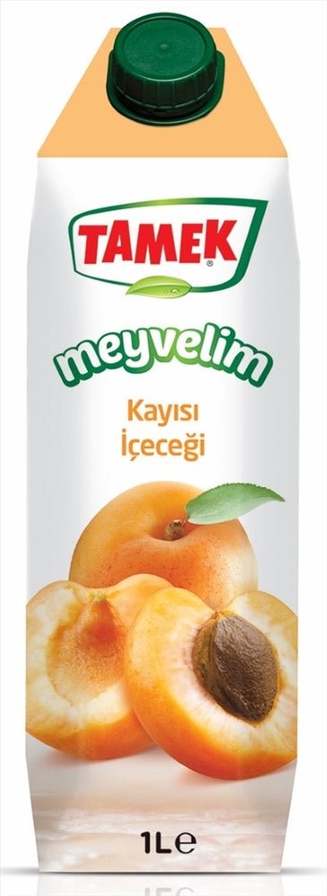 Tamek Turkish Apricot Nectar Drink, 1 Liter Carton - Aladdin Business
