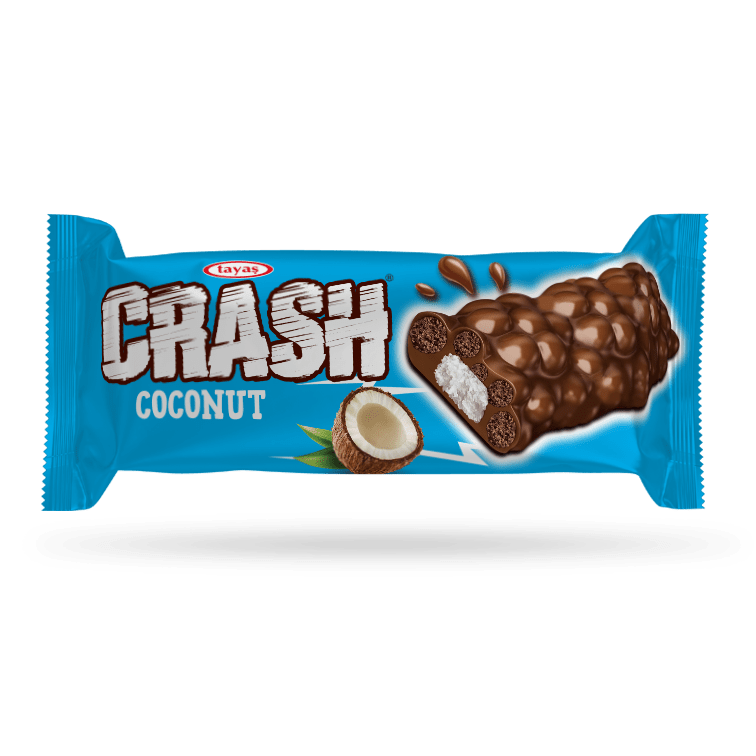 Tayas Crash Cocoa Coated Crispy Cereal Bar with Coconut - 40g - Aladdin Business