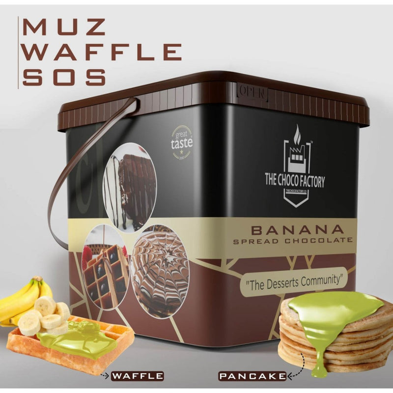 The Choco Factory Premium Banana Waffle & Pancake Sauce - 1kg - Aladdin Business