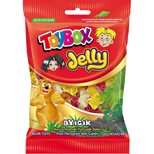 Toybox 60g Gummy Bear Candies - Classic Fruit Flavors from Turkey - Aladdin Business