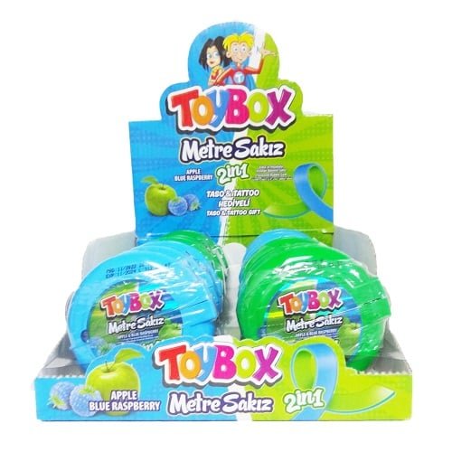 Toybox Apple Raspberry Meter Gum - Fun Fruit Flavored Chewing Candy - Aladdin Business