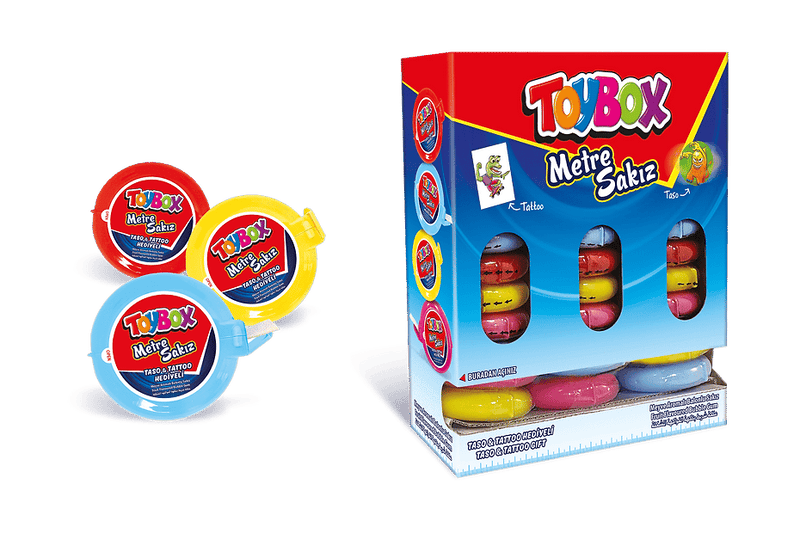 Toybox Fun Roll Bubble Gum with Collectible Toy, 28g - Kids Novelty Candy - Aladdin Business