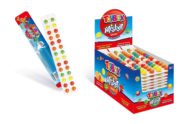 Toybox Galaxy Marble Bubble Gum 28g - Assorted Fruit Flavors - Aladdin Business