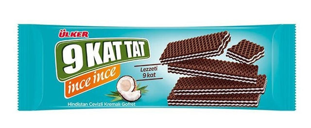 Ulker 9 - Layer Coconut Crispy Wafer Bars - 114g Case of 16 - Aladdin Business
