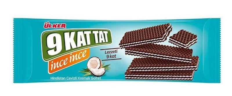 Ulker 9 - Layer Coconut Crispy Wafer Bars - 114g Case of 16 - Aladdin Business