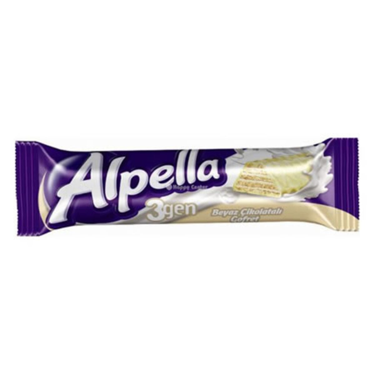 Alpella 3Gen White Chocolate Covered Wafer Bar - 28g  x 144 Pieces