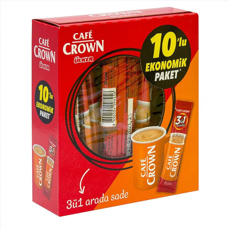 Ulker Cafe Crown 3 - in - 1 Instant Coffee Mix | 10 Convenient Sachets - Aladdin Business