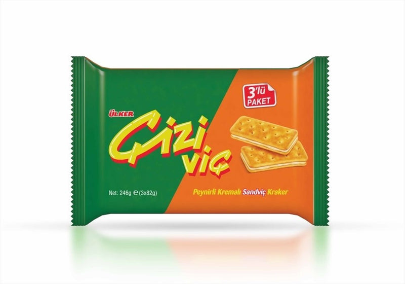 Ulker Cizivic Crispy Cheese Crackers - Savory Turkish Snack 3 - Pack, 246g - Aladdin Business