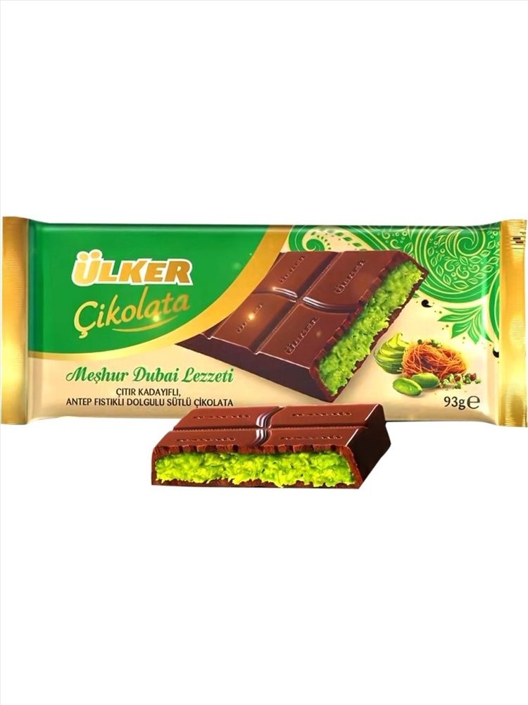 Ulker Dubai Chocolate Bar 93g - Premium Turkish Delight Candy - Aladdin Business