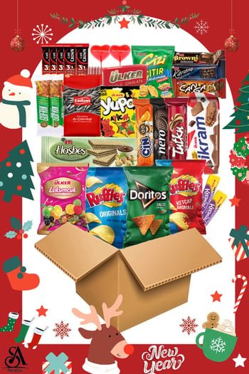 Ulker Holiday Chocolate & Snack Assortment Box - 27 Piece Variety - Aladdin Business