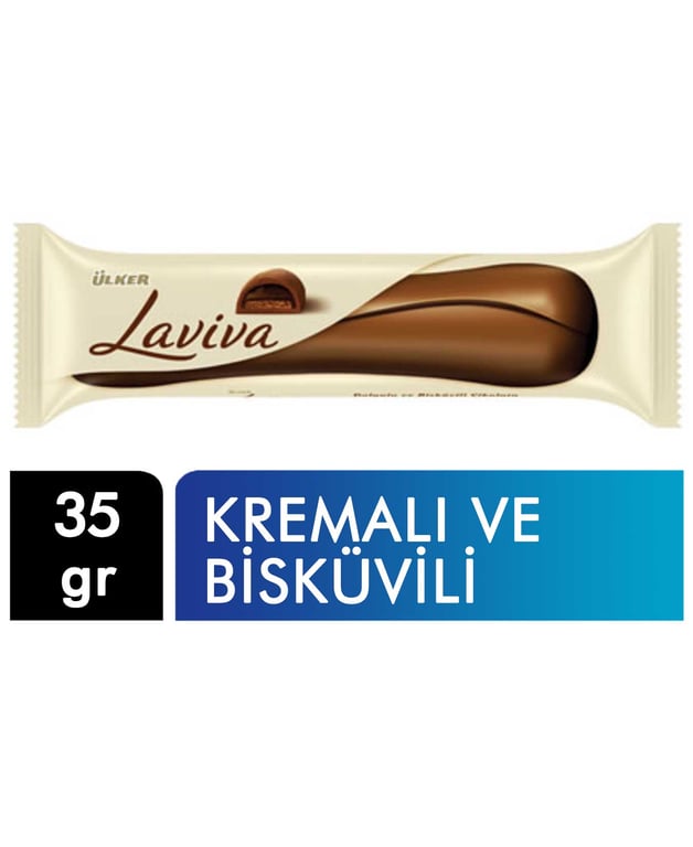 Ulker Laviva Creamy Chocolate Bar with Crispy Biscuit - 35g Indulgence - Aladdin Business