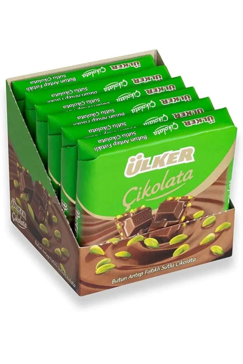 Square Chocolate with Whole Pistachios - 65g x 36 Pieces