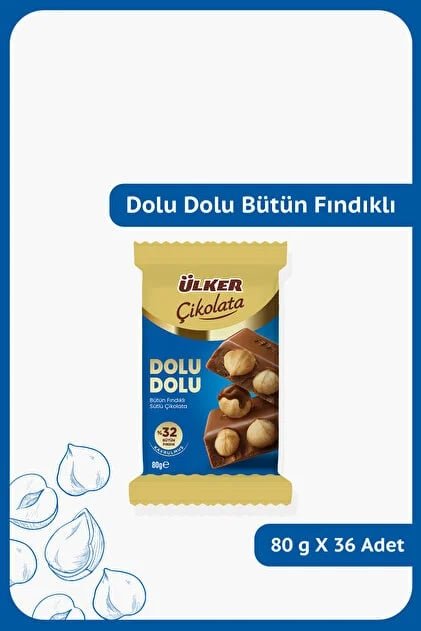 Ulker Rich Milk Chocolate Bar with 32% Whole Hazelnuts - Aladdin Business