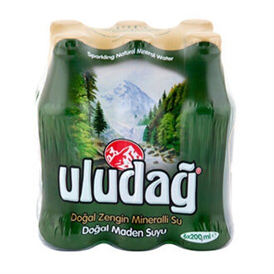 Uludag Natural Sparkling Mineral Water - 200ml 6 - Pack - Aladdin Business